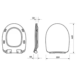 Унітаз-компакт 705 Cersanit Cersania SimpleOn 011 3/6 з сидінням duraplast Slim Soft Close K119-001 - мініатюра 4