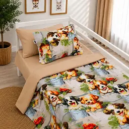 Простирадло MirSon бязь Puppy Picnic 110 x 160 см (2200013685319) - мініатюра 3