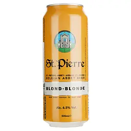 Пиво St.Pierre Blonde, світле, з/б, 6,5%, 0,5 л - мініатюра 2