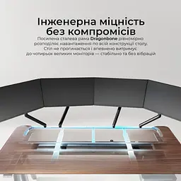 Геймерський стіл Sihoo D07 1.8m Walnut/Black (D07A-101/D07J-101-AB/D07-P) - мініатюра 15