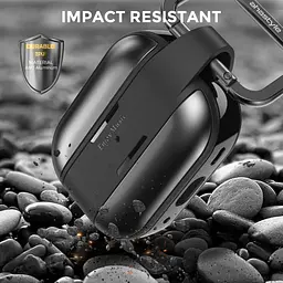 Чохол AhaStyle Rugged Aluminium Case для AirPods Pro 2 Black [133852] - мініатюра 5