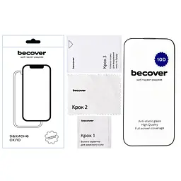 Скло захисне BeCover Apple iPhone 14 Pro Max 10D Black (711328)