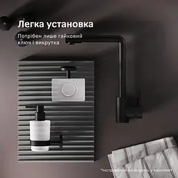 Змішувач для кухні AM.PM X-Joy S з L-виливом black F85B05022 - мініатюра 9