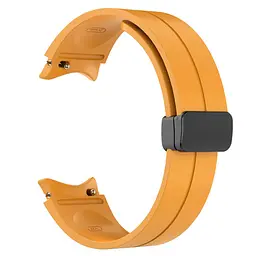 Браслет Cls-black для Samsung Galaxy Watch 4 - жовто-гірчичний ширина кріплення 20мм силікон Watchbands (W33-5WB21134651) - мініатюра 3