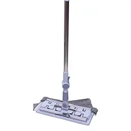 Плоска швабра для миття підлоги Household HP-35015-35G зі змінними серветками 130 см Сірий - мініатюра 3