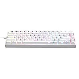 Ігрова механічна дротова клавіатура Ajazz NK68 / Red Switch / 65% / RGB / White - мініатюра 3