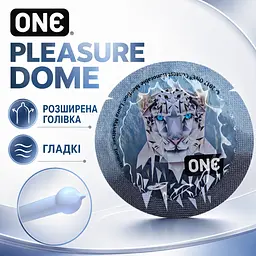 Презерватив ONE Pleasure Dome, гладкий латексний презерватив з розширеною голівкою, тонкий презерватив для більшого комфорту