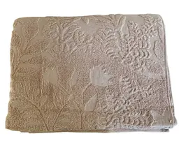 Простирадло махрове жакардове Parisa Home Premium 200х220 щільність 470 г/м2 пудра - мініатюра 2