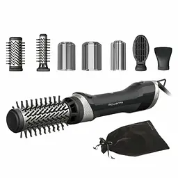 Фен-щітка Renewal Brush Active, 1000Вт, 3 режими, іоніз-я, хол. обдув, оберт. насадка, 5 нас ROWENTA teh0017597 - мініатюра 2