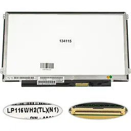 Матрица 11.6" LP116WH2-TLN1 (1366*768 40pin LED SLIM (горизонтальные ушки) матовая разъем справа внизу H=159mm) для