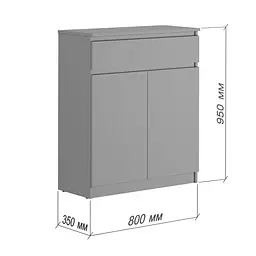 Тумба для взуття MebelStar Нео 80x35x95 см Трюфель (MBS-1248) - мініатюра 2