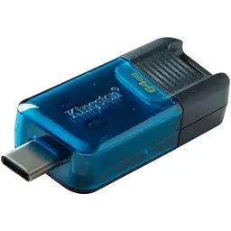 USB флеш-накопичувач Kingston DataTraveler 80 M 64GB USB-C 3.2 Gen 1 Blue/Black (DT80M/64GB) [91624] - мініатюра 5
