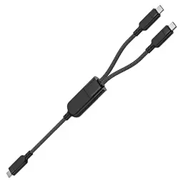 Дата кабель Acefast C5-11 USB-C to 2xUSB-C 100W (1.2m) Black - мініатюра 4