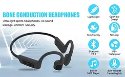 Кісткові навушники для плавання ESON M6 з 32 ГБ вбудованої пам'яті, Bluetooth 5.3, MP3-плеєром, шумоподавленням та IP68 - мініатюра 7