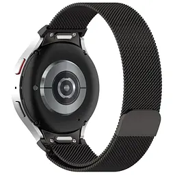 Ремінець для Samsung Galaxy Watch 5 40mm - чорний ширина кріплення 20мм металевий Watchbands Milanese Button (W42-6WB20624488) - мініатюра 2
