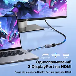 Відеоперехідник UGREEN DP139 DisplayPort - HDMI 4K 60 Гц 0,2 м сріблясто-сірий (95418) - мініатюра 4