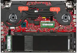 Вентилятор Asus (СPU fan 12V) кулер для моделей ноутбука ROG Zephyrus GX501 (13NR00A0P01011) Asus, 12V, 4pin - мініатюра 3