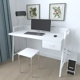 Письмовий стіл Ferrum-decor Комфорт 750x1200x600 Білий метал ДСП Біле 32 мм (FRD-103457)