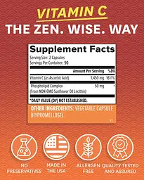 Ліпосомальний вітамін C Zenwise Health Vitamin C 1500 мг 180 капс - мініатюра 2