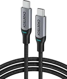 Кабель USB 2.0 Type-C M-M, 1.8 м, 100W, оплетка, PD, черный Choetech