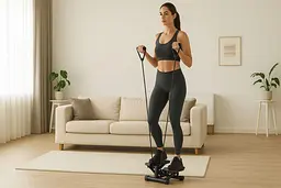 Фітнес-степер з еспандерами ModernHome FIT-100 Black - мініатюра 5