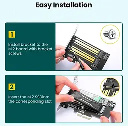 Контролер Ugreen PCI-E 3.0 for SSD M.2 NVMe + M.2 NGFF CM302 (70504) - мініатюра 9