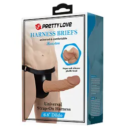 Страпон Pretty Love Harness Briefs Houston 6.8 - мініатюра 6