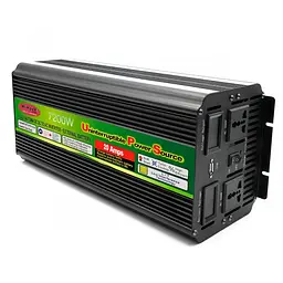 Автоінвертор 12 V-220 V 7200 W з функцією заряджання акумулятора 20 A, перетворювач напруги та UPS модифікована синусоїда WimpeX 12 V-220 V 7200 Вт