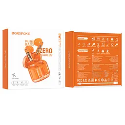 Bluetooth навушники Borofone BW23 TWS (помаранчевий) - мініатюра 4