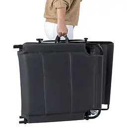 Ліжко розкладне Bo-Camp Sun Lounger With Sunscreen 5 Positions Grey (1304492) - мініатюра 3