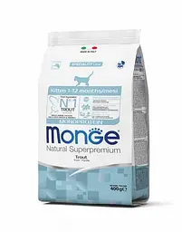 Cухий корм Monge Cat Monoprotein Kitten з фореллю для кошенят 400 гр