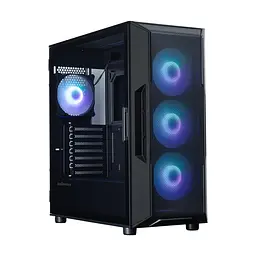 Zalman Корпус I3 Neo ARGB V2 без БР, 2xUSB3.0, 1x Type C, 4x120мм ARGB, VGA 355мм, LCS ready, TG Side Panel, ATX, чорний - мініатюра 4