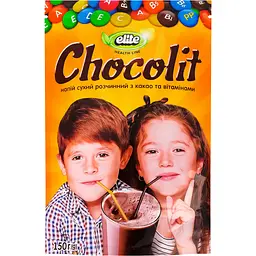 Напій розчинний з какао та вітамінами Elite Chocolit сухий в гранулах 150 г