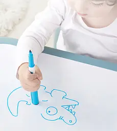 Дитячий функціональний столик і два стільчики Poppet Монохром, синій (PP-001M) - мініатюра 7