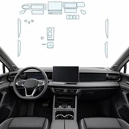 Набір Плівок захисних для салону Volkswagen Tiguan III (AB) 2024- TPH (Кансолі Дисплея Ручок)