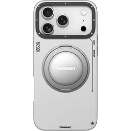 Чохол YoungKit Leather Case with Magnetic Ring для iPhone 17 Pro + Magnetic Stand 360° White [167783]