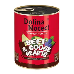 Консерви для собак Dolina Noteci Superfood 800 г (яловичі та гусині серця)