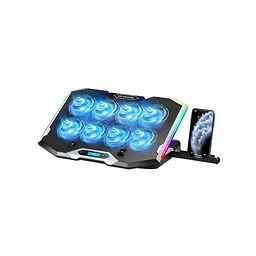 Підставка до ноутбука IceCoorel 10-17", 8x70mm, 2xUSB, + LCD, 410x297x40mm, RGB (K10)