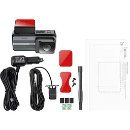 Автомобільний відеореєстратор Hoco DV12 with rear camera Silvery Gray (640176) - мініатюра 6