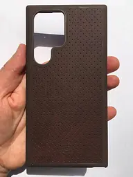 Протиударний оригінальний шкіряний чохол для Samsung Galaxy S24 Ultra Incipio Protective Leather Case Brown - мініатюра 2