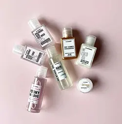 Набір косметики Mr.Scrubber Travel Box для подорожей: Гель для душу 35 мл + Олія 30 мл + Тонік 30 мл + Шампунь 35 мл + Шиммер 30 мл + Гель для вмивання 30 мл + Крем для обличчя 10 мл - мініатюра 3