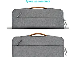 Чохол-сумка для ноутбука Grand-X SLX 14″ Grey (SLX-14G) - мініатюра 2