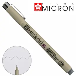 Лінер Sakura PIGMA MICRON (0.5), 0,45 мм сірий