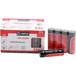 Батарейка AA, 1.5V, Лужна, Olympia, Alkaline, (BOX 24 шт.) - мініатюра 3