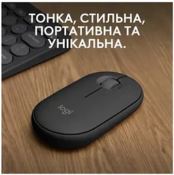 Миша Logitech Pebble Mouse 2 M350s Tonal Graphite (910-007015) - мініатюра 2