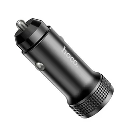Автомобільне зарядне пристрій HOCO Z49 Level dual port car charger чорний