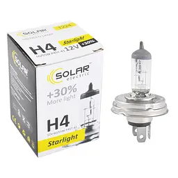 Галогенова лампа Solar H4 12V 60/55W P45t-41 Starlight +30%(1224)