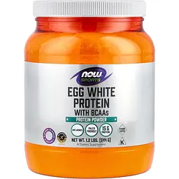 Яєчний протеїн із BCAA Now Foods Egg White Protein with BCAAs Sports порошок без смаку 544 г