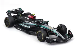 Іграшкова машинка гоночний болід Mercedes-AMG F1 W15 2024 1:43 Bburago 18-38208 - мініатюра 3