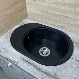 Кухонна мийка Adamant Ovale 610x420x180 чорний металік 636223, Чорний - мініатюра 3